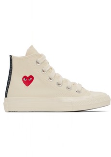 COMME des GARÇONS PLAY Kids Beige Converse Edition Chuck 70 High Top Sneakers