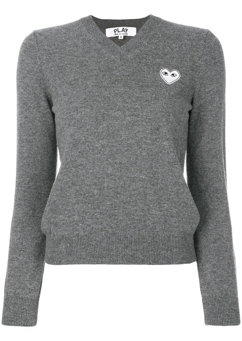 Comme des Garçons logo-patch knitted jumper