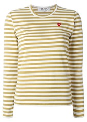 Comme des Garçons heart-patch striped top