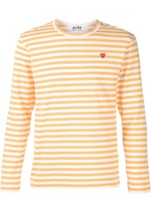 Comme des Garçons heart logo striped T-shirt