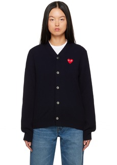 COMME des GARÇONS PLAY Navy Heart Patch Cardigan