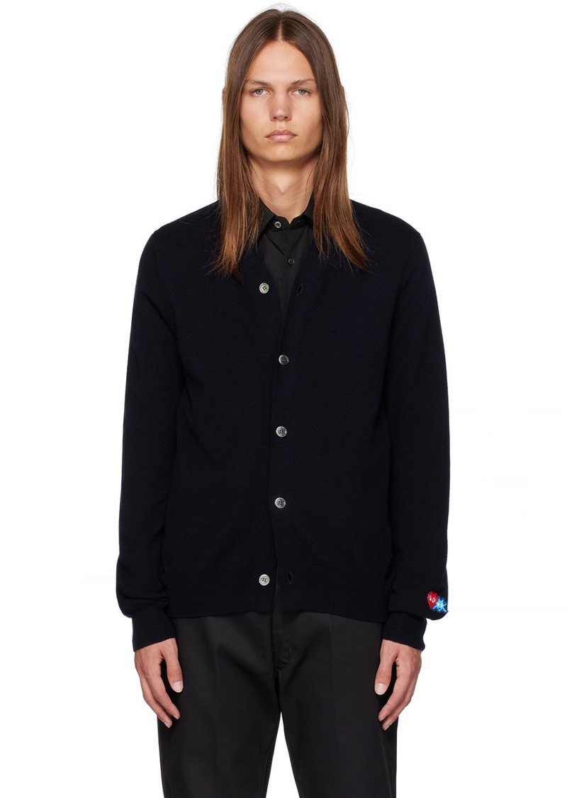 COMME des GARÇONS PLAY Navy Invader Edition Cardigan