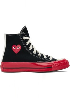 COMME des GARÇONS PLAY Off-White & Red Converse Edition PLAY Chuck 70 High-Top Sneakers