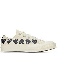 COMME des GARÇONS PLAY Off-White Converse Edition Chuck 70 Multi Heart Low Sneakers