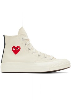 COMME des GARÇONS PLAY Off-White Converse Edition Chuck 70 OG Single Heart Sneakers