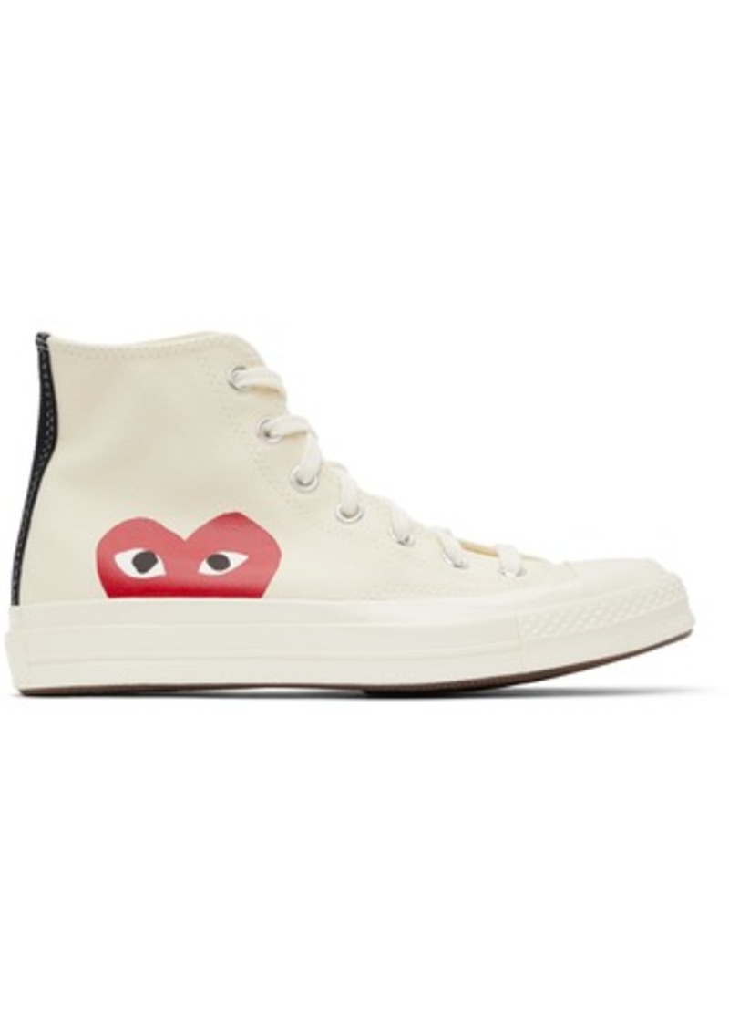 COMME des GARÇONS PLAY Off-White Converse Edition Half Heart Chuck 70 High Sneakers