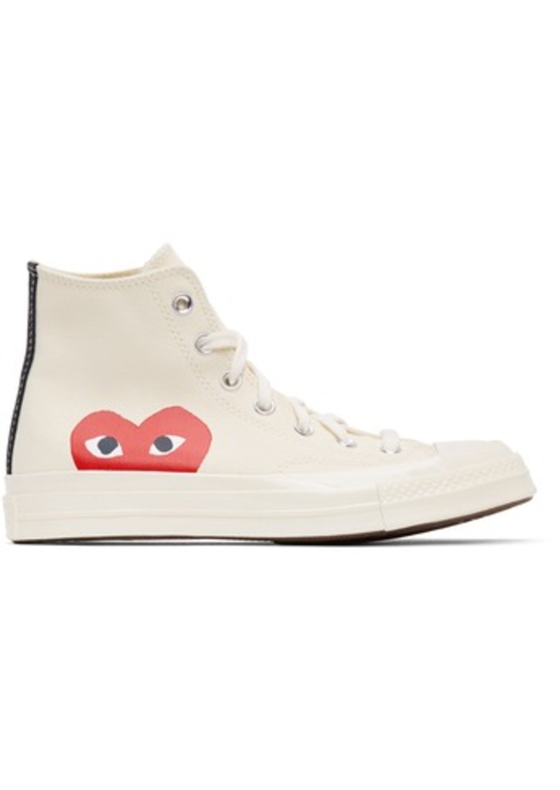 COMME des GARÇONS PLAY Off-White Converse Edition Half Heart Chuck 70 High Sneakers