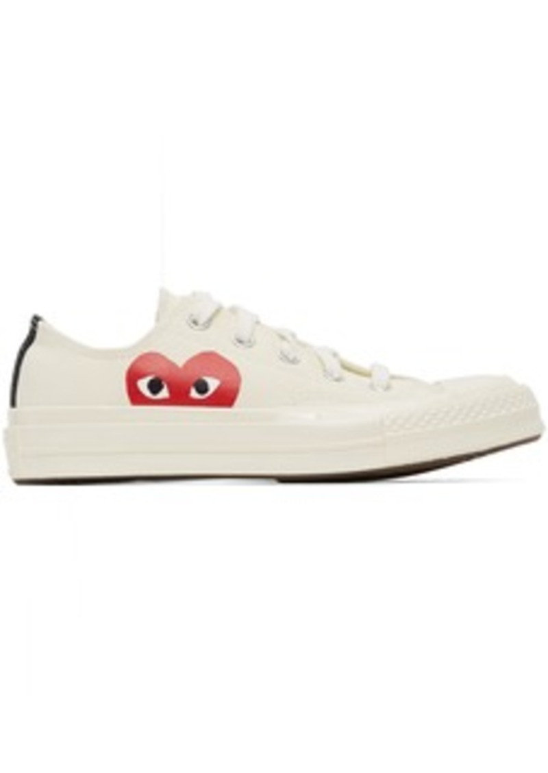 COMME des GARÇONS PLAY Off-White Converse Edition Half Heart Chuck 70 Low Sneakers