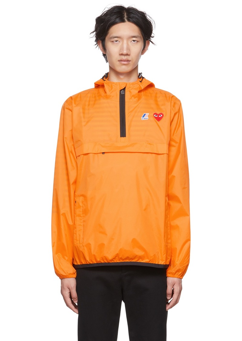 COMME des GARÇONS PLAY Orange K-Way Edition Nylon Jacket