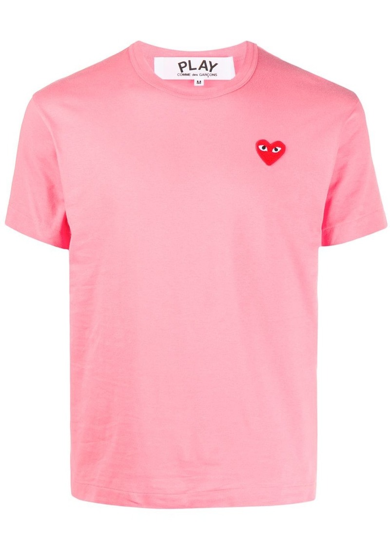 Comme des Garçons heart embroidered round neck T-shirt