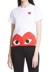 Comme des Garçons PLAY Peek Heart Graphic Tee in White at Nordstrom