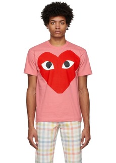 COMME des GARÇONS PLAY Pink Big Red Heart T-Shirt