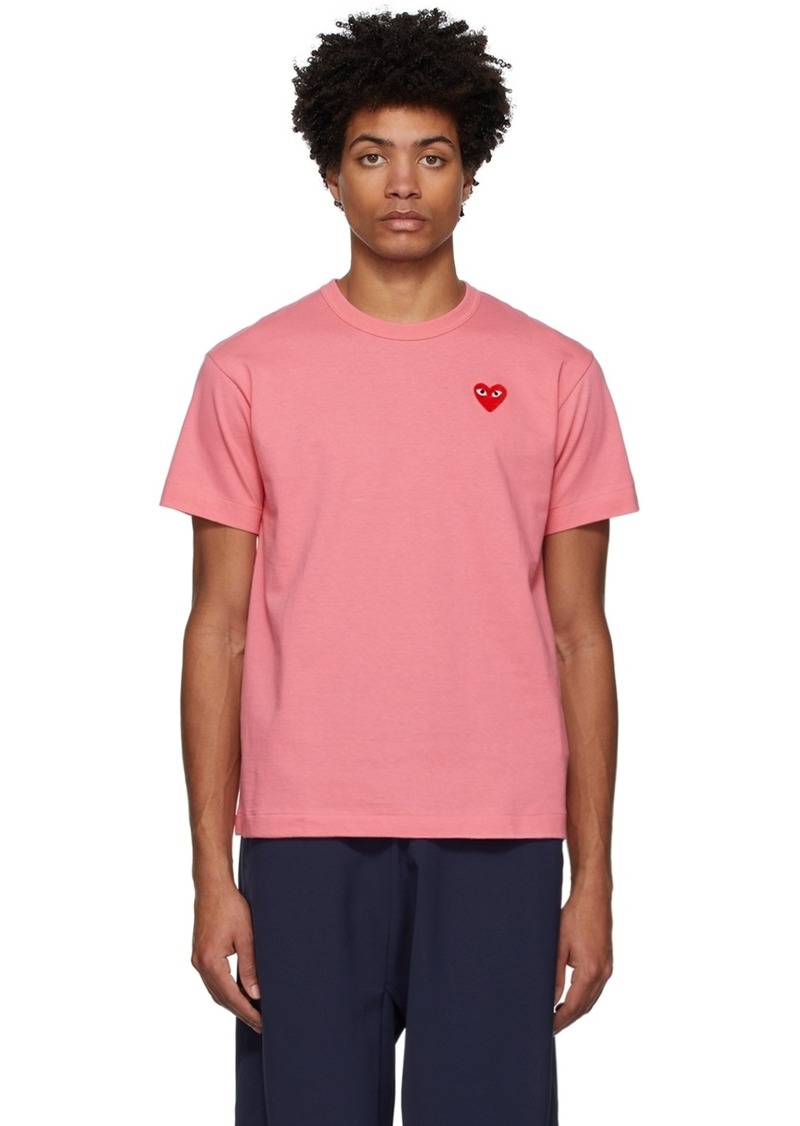 COMME des GARÇONS PLAY Pink Heart Patch T-Shirt