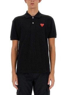 COMME DES GARÇONS PLAY POLO WITH LOGO EMBROIDERY