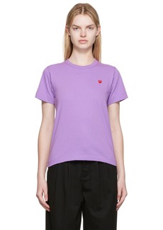 COMME des GARÇONS PLAY Purple Small Heart Patch T-Shirt