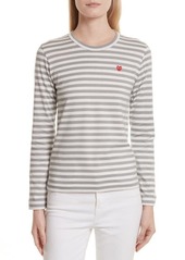 Comme des Garçons PLAY Stripe Long Sleeve T-Shirt in Grey at Nordstrom