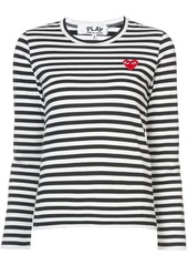 COMME DES GARÇONS PLAY Stripes red heart t-shirt