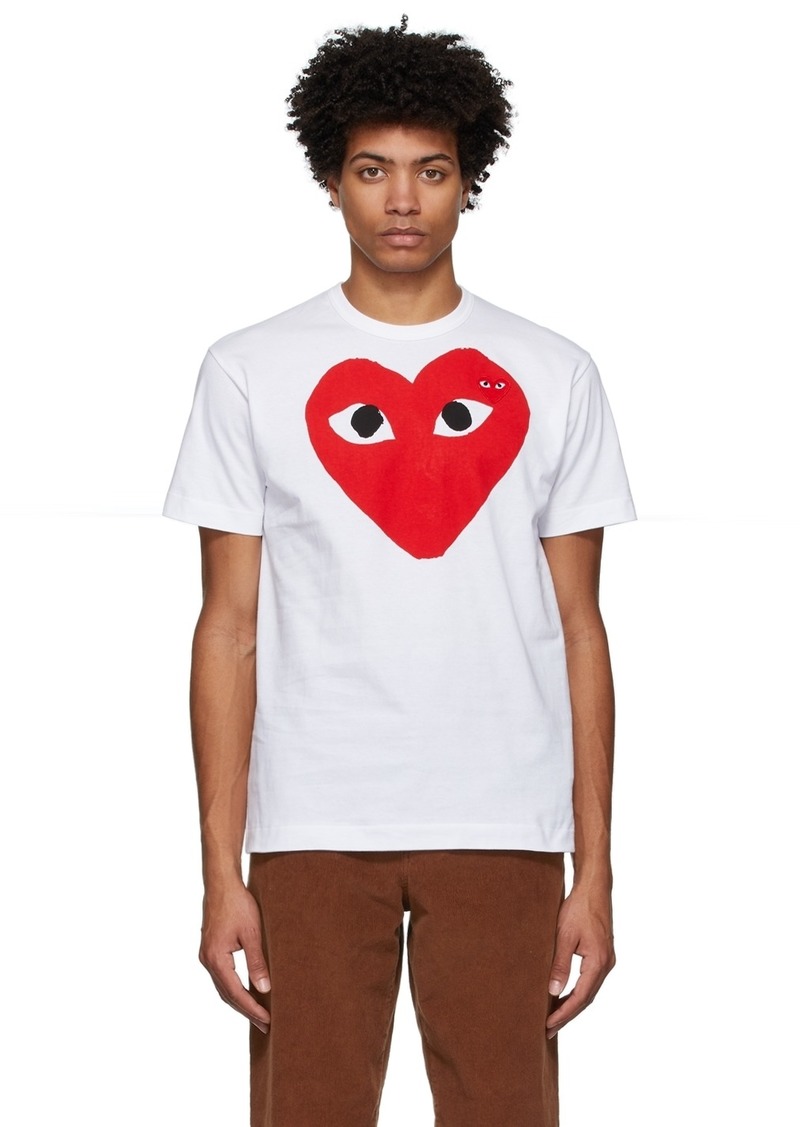 COMME des GARÇONS PLAY White & Red Big Heart T-Shirt