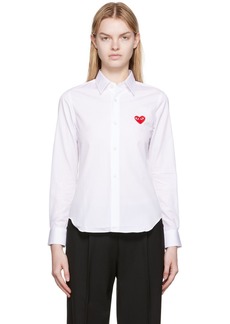 COMME des GARÇONS PLAY White & Red Heart Patch Shirt