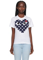 COMME des GARÇONS PLAY White Big Double Polka Dot Heart T-Shirt