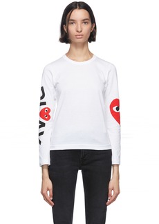 COMME des GARÇONS PLAY White Big Heart Long Sleeve T-Shirt