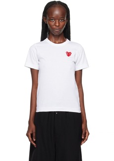 COMME des GARÇONS PLAY White Double Heart T-Shirt