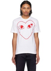COMME des GARÇONS PLAY White Double Heart T-Shirt