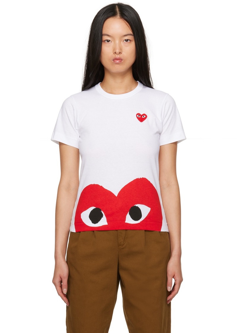 COMME des GARÇONS PLAY White Half Heart T-Shirt