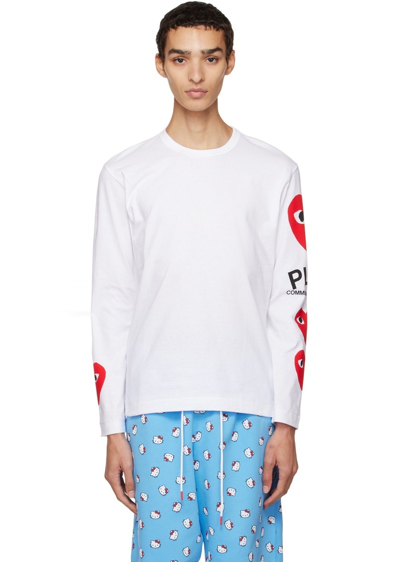 COMME des GARÇONS PLAY White Heart Long Sleeve T-Shirt