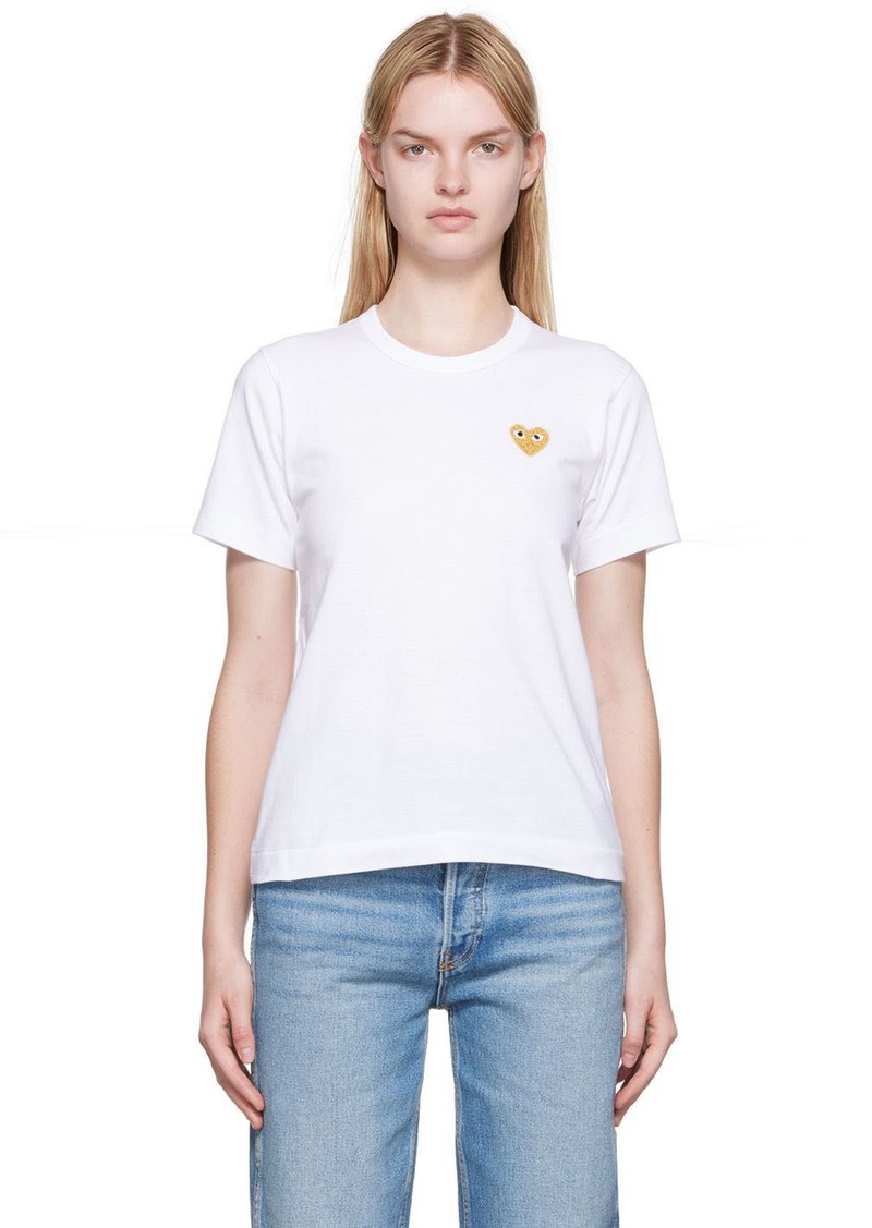 COMME des GARÇONS PLAY White Heart Patch T-Shirt