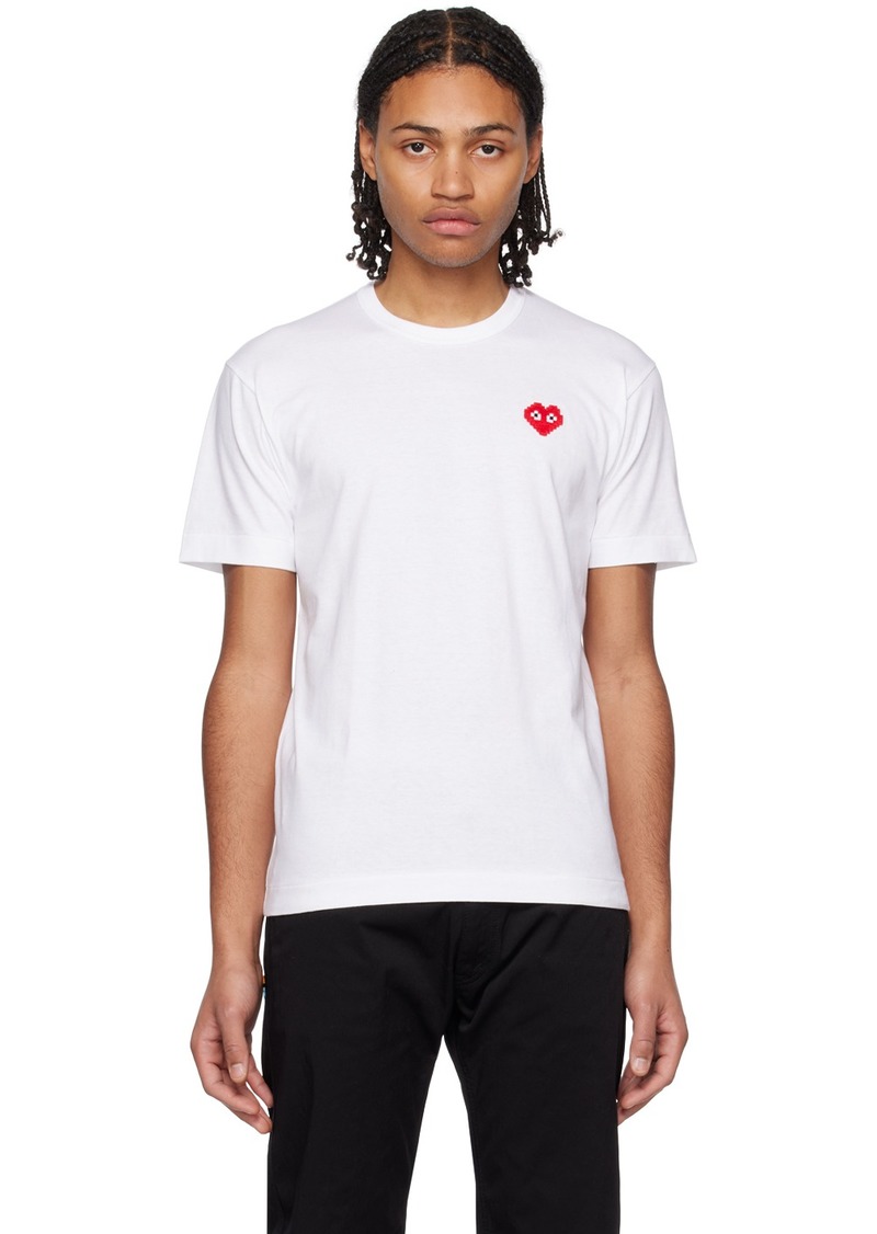 COMME des GARÇONS PLAY White Invader Edition Heart T-Shirt