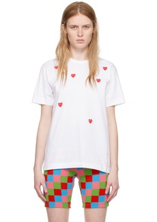 COMME des GARÇONS PLAY White Many Heart T-Shirt