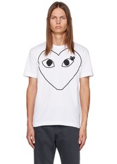 COMME des GARÇONS PLAY White Outline Heart T-Shirt