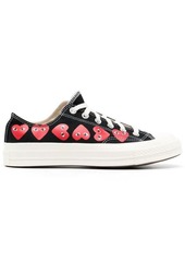 COMME DES GARÇONS PLAY X CONVERSE MULTI RED HEART CHUCK TAYLOR ALL STAR '70 LOW SNEAKERS