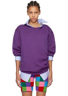 Comme des Garçons Purple Dropped Shoulder Sweater