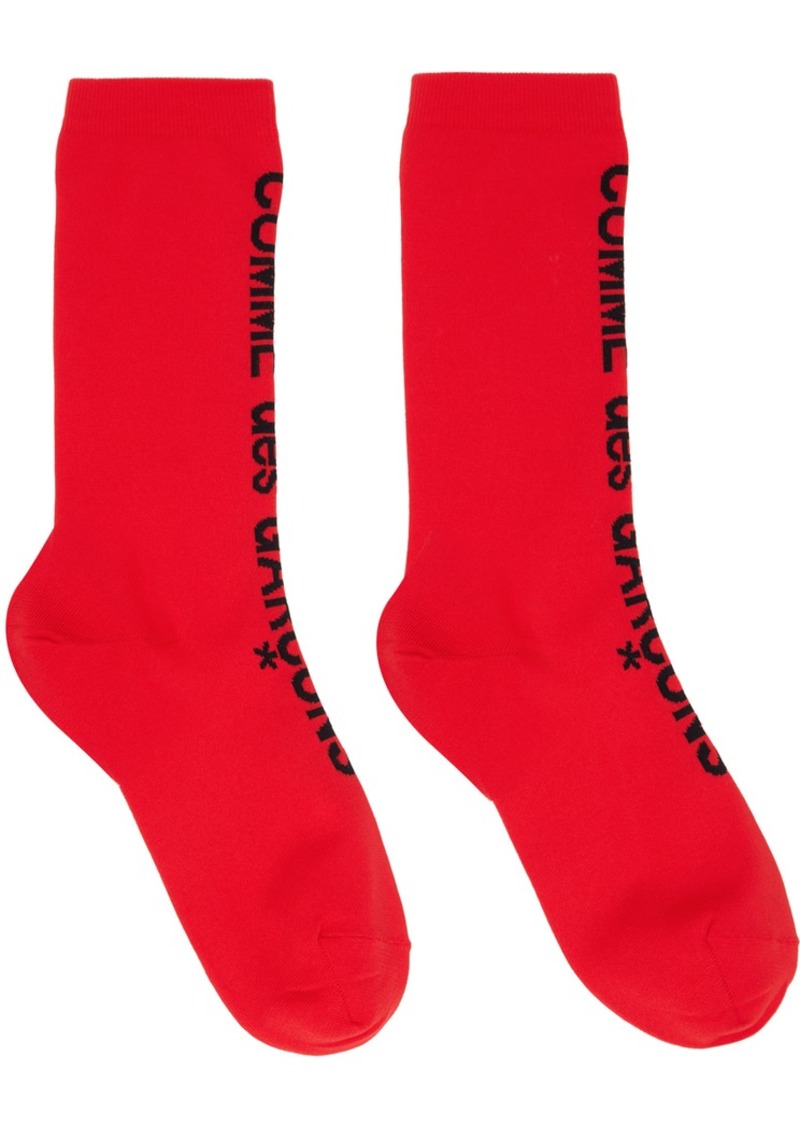 Comme des Garçons Red Ribbed Socks