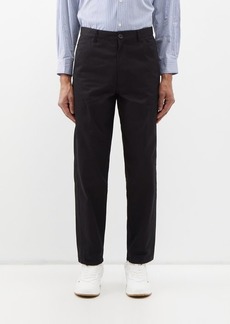 Comme Des Garçons Shirt - Cotton-twill Straight-leg Trousers - Mens - Black