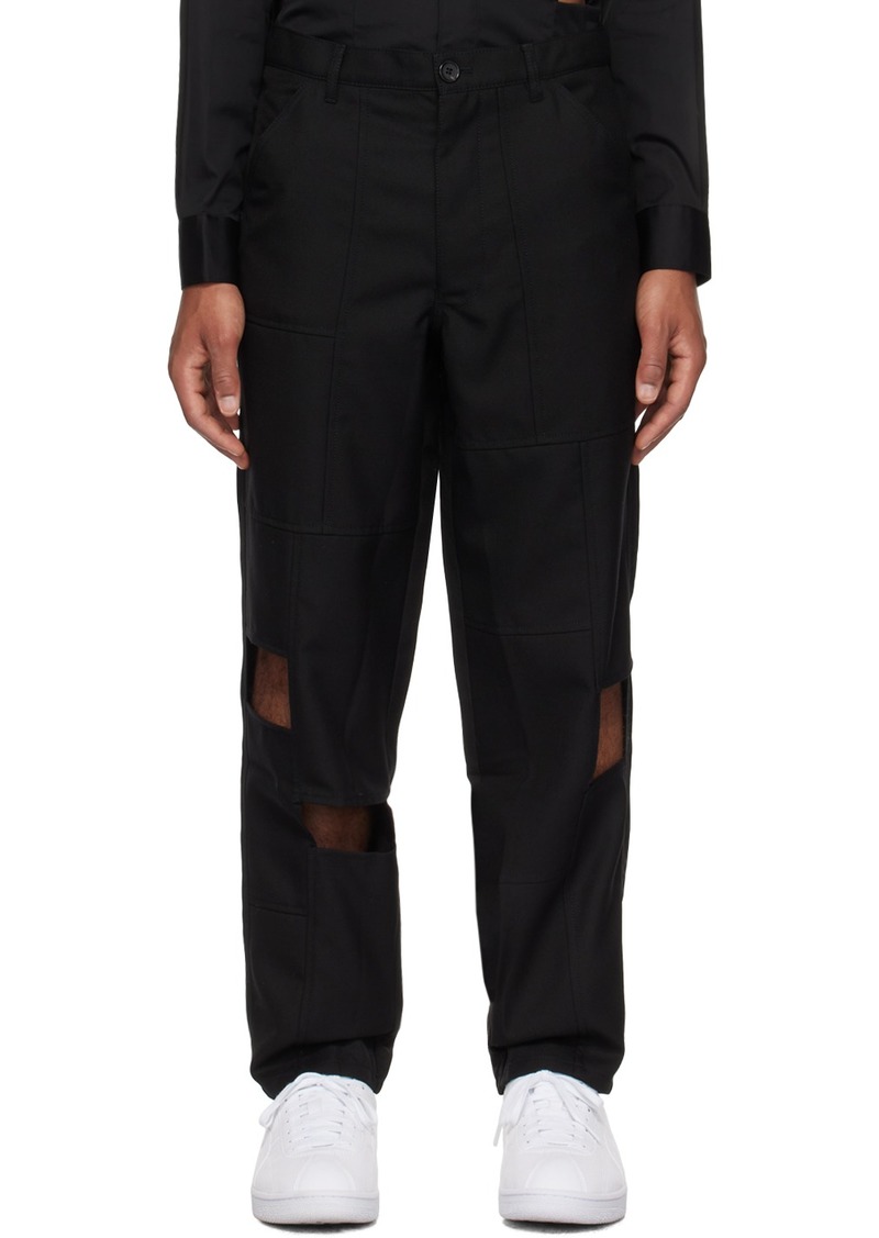 Comme des Garçons Shirt Black Cutout Trousers