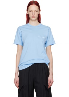 Comme des Garçons Shirt Blue Printed T-Shirt