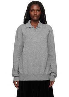 Comme des Garçons Shirt Gray Knit Polo