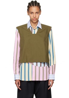 Comme des Garçons Shirt Khaki Cutout Vest