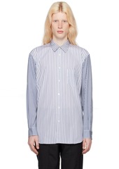 Comme des Garçons Shirt Navy & White Striped Shirt