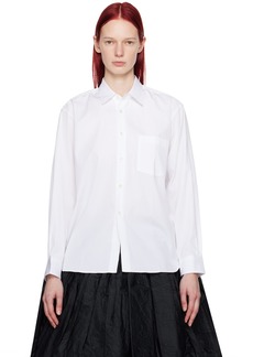 Comme des Garçons Shirt White Spread Collar Shirt