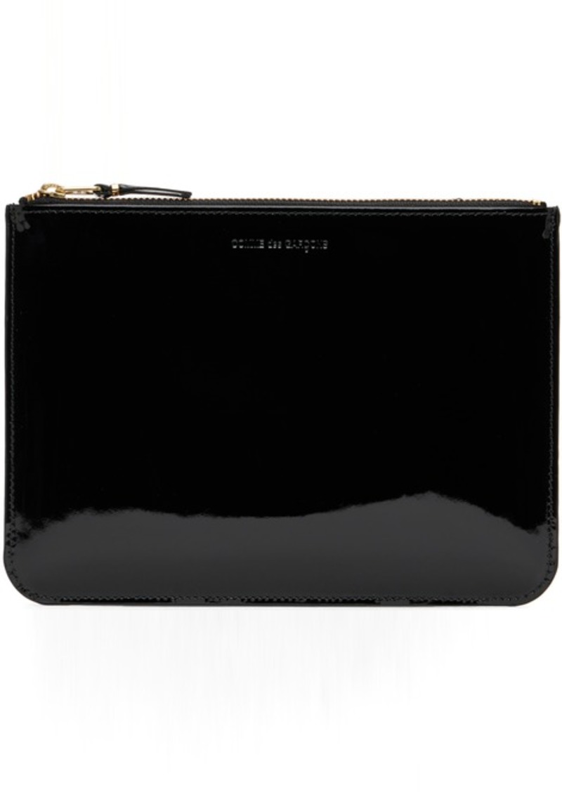 COMME des GARÇONS WALLETS Black Glossy Pouch