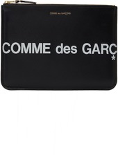 COMME des GARÇONS WALLETS Black Huge Logo Pouch