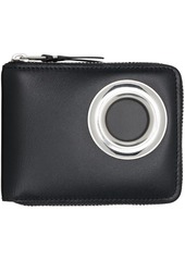 COMME des GARÇONS WALLETS Black Silver Eyelet Wallet