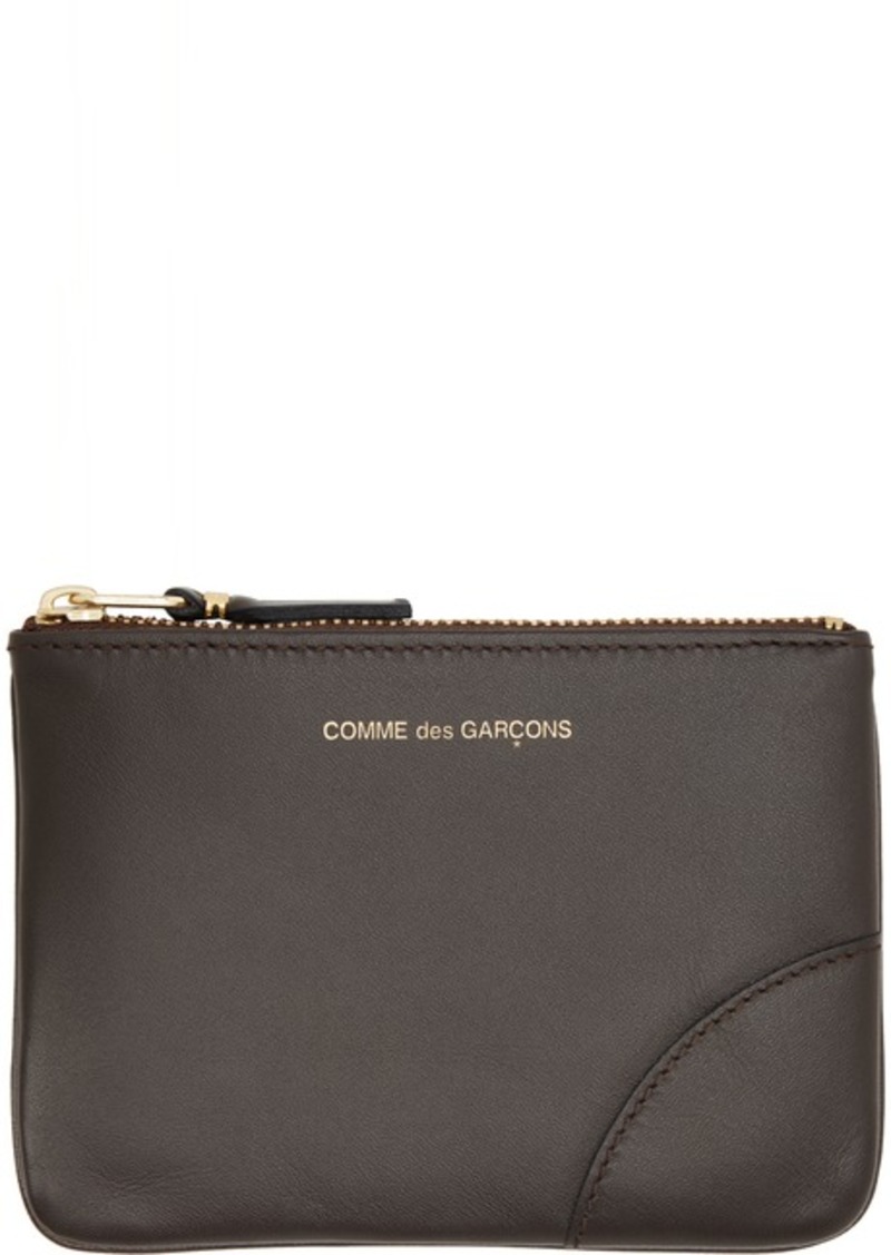 COMME des GARÇONS WALLETS Brown Leather Pouch