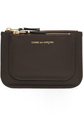 COMME des GARÇONS WALLETS Brown Small Outside Pocket Pouch