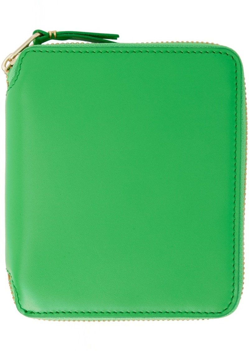 COMME des GARÇONS WALLETS Green Classic Print Wallet