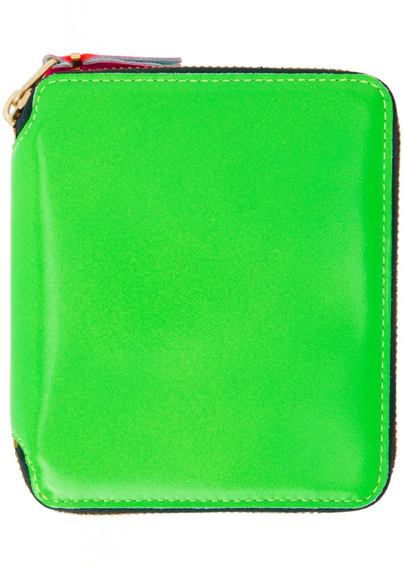 COMME des GARÇONS WALLETS Green Super Fluo Line Wallet